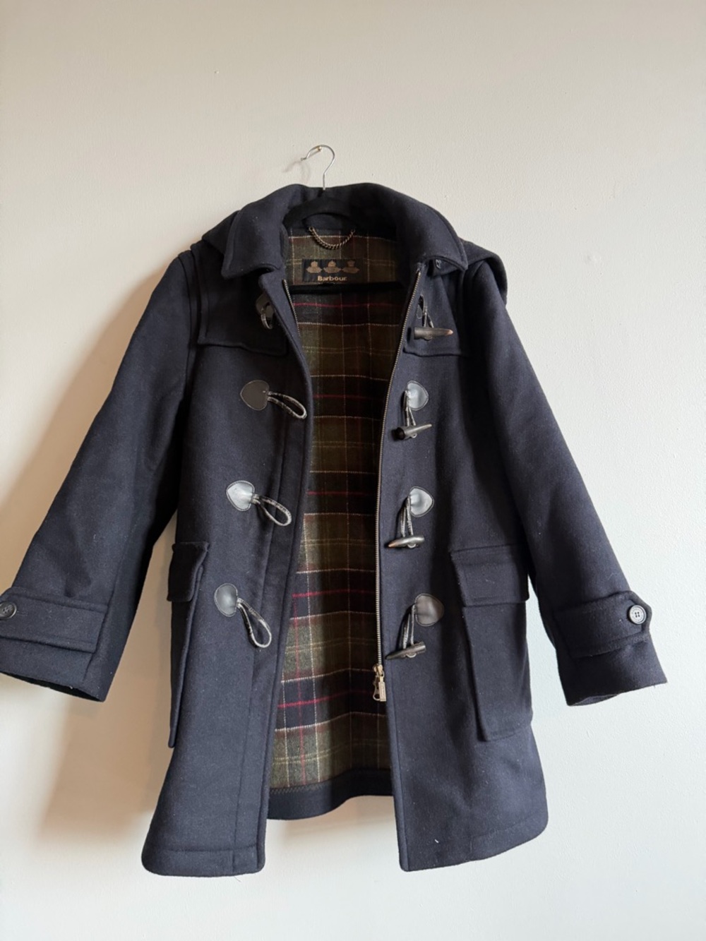 Barbour Wool Duffle Coat | Navy | Women’s | US 10 UK 14